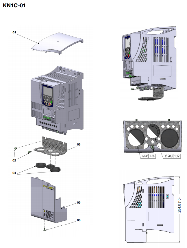 Kit NEMA 1 - tamanho E (padrão para versão N1) CFW500-KN1E
