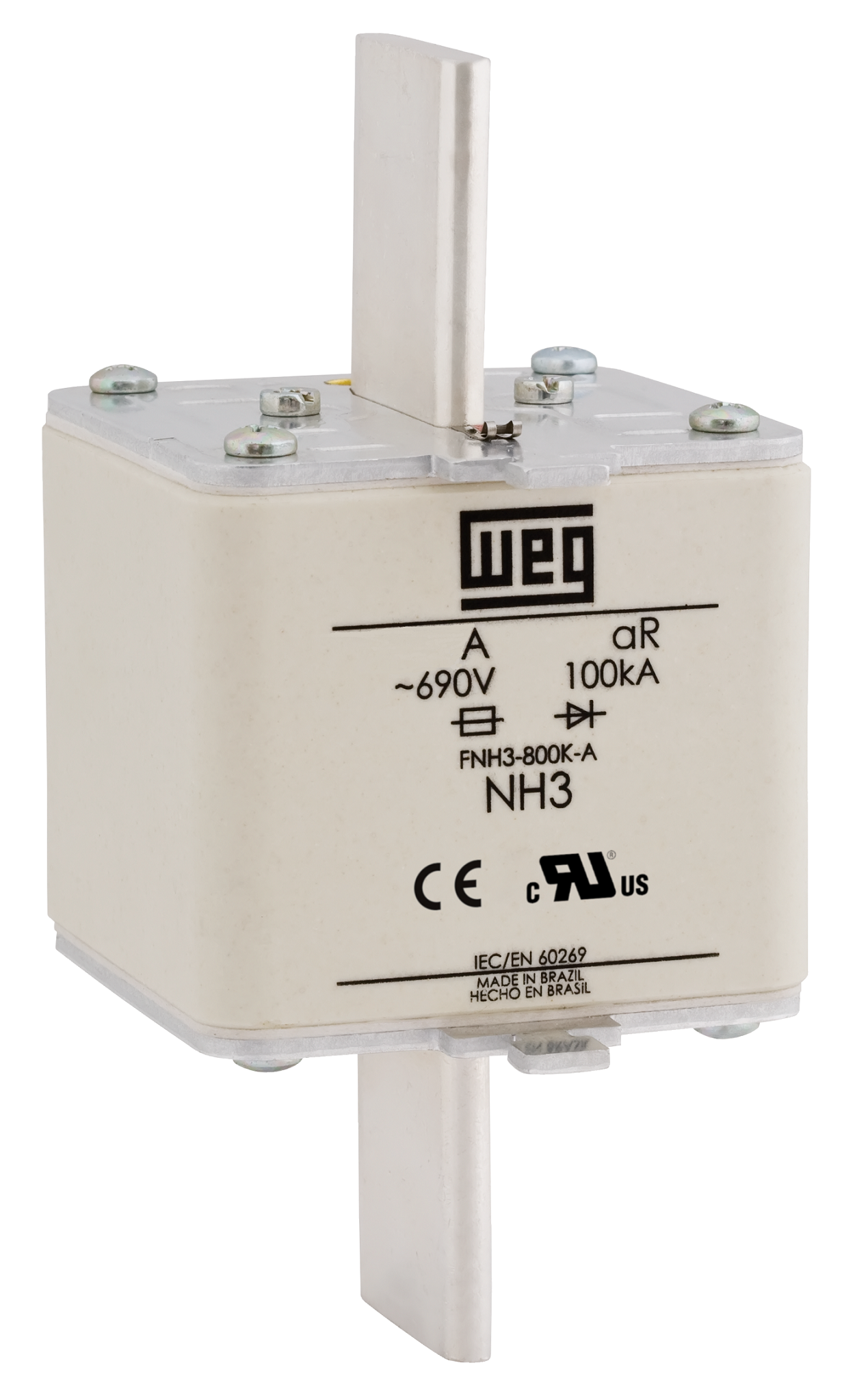 Fusível Ultrarrápido - Contato Faca - FNH3-400K-A WEG