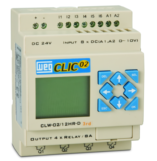 Controlador Lógico Programável (CLP) WEG - Clic02 - CLW-02 12TR-D 3RD ...