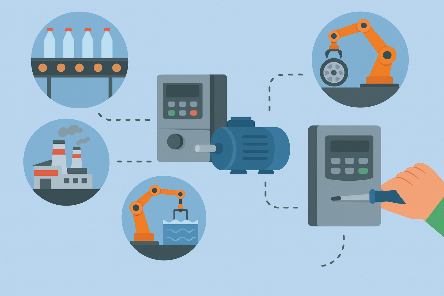 Setores industriais que utilizam inversores de frequência
